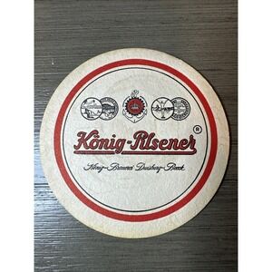 Vintage Konig Pilsener Beer Coaster German Breweriana Kopi Frankfurt